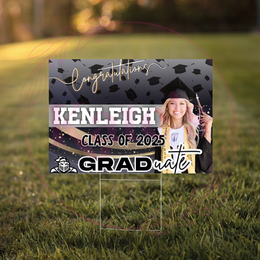 Stylish Graduate Design - Custom Graduation Yard Sign